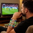 thumbnail image 5 of 2 Pcs Soccer Fan Jewelry for USA Soccer Fans, Stackable Bracelets for Women and Men, Game Day Accessories and Gifts for Soccer Lovers, Team Spirit Wristband Set, Jewelry, 5 of 5