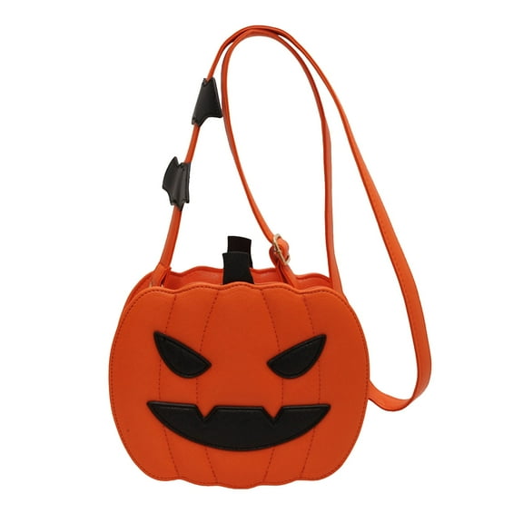 Pumpkin Shaped Crossbody Bags for Women Funny Cute Holiday Sling Bag PU Leather Medium Zipper Purses
