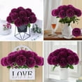 thumbnail image 4 of 8Pcs Artificial Chrysanthemums Flowers Ball Flowers, Fake Mums Flowers Silk Fall Flowers for Autumn Home Decor Indoor Floral Arrangement Table Centerpiece,11.2X3.5inch, 4 of 7