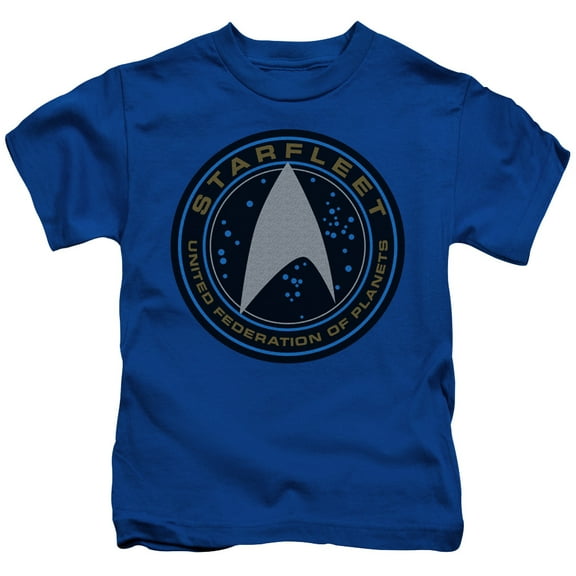 Star Trek Beyond Starfleet Patch Youth 18/1 T-Shirt Royal Blue