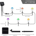 thumbnail image 5 of luces solares con forma de hongo, 8 modelos de luces solares para jardín, luces solares para exterior, focos impermeables para exterior, guirnaldas de luces, decoración de jardín exterior, 5 of 5