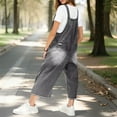thumbnail image 4 of Clearance!NMMUED Denim Overalls for Women, Overalls for Women Loose Fit, Bib Overalls Women, Jean Overalls for Women, Baggy Overalls for Women, Gray S, 4 of 6