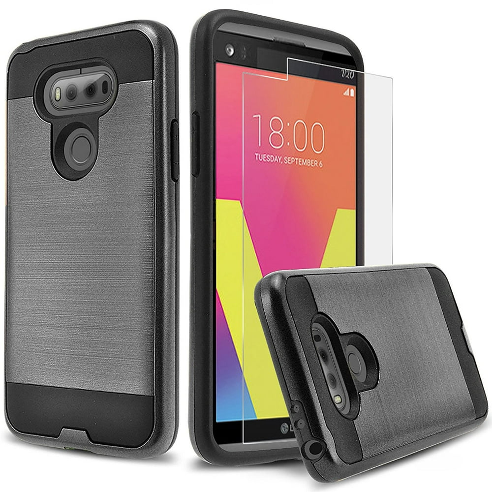 LG V20 Case, 2Piece Style Hybrid Shockproof Hard Case Cover with