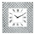 thumbnail image 2 of 24/7 Shop At Home Kov Glass Square Analog Wall Clock, Silver, 2 of 5
