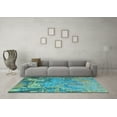 thumbnail image 3 of Ahgly Company Indoor Square Abstract Light Blue Modern Area Rugs, 5' Square, 3 of 4