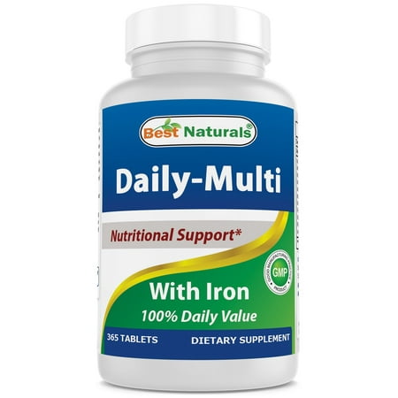 Best Naturals Daily Multi with Iron 365 Tablets (Best Type Of Iron Supplement)