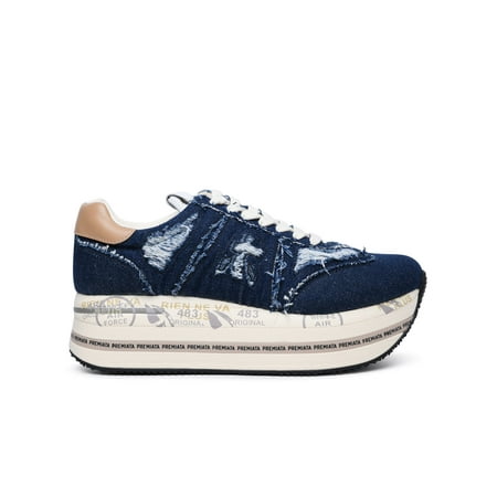 

Premiata Woman Premiata Beth Blue Denim Sneakers