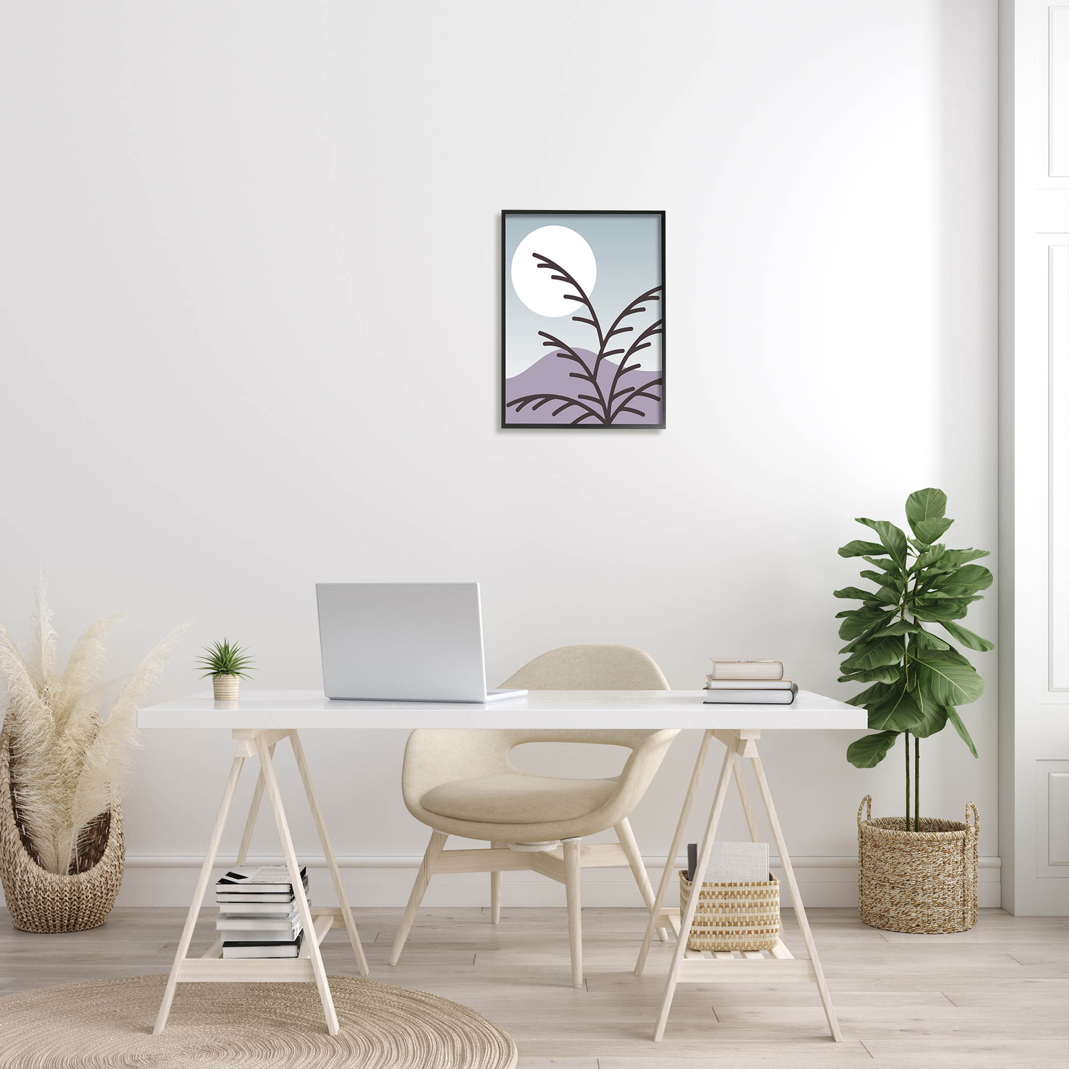 Moonlit Mountain Botanicals Botanical & Floral Graphic Art Black Framed Art Print Wall Art