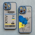 thumbnail image 2 of Ukraine Map Flag Love Heart Pattern Phone Case For iphone 15 14 11 12 13 Pro Max Mini X XS XR 7 8 Plus SE2 Blue Shockproof Cover blue Ukraine 6 for iphone 14, 2 of 6