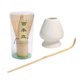 thumbnail image 3 of Juego de batidor de té matcha de estilo japonés, exquisito soporte de batidor de cerámica de bambú para té. Un blanco, 3 of 9