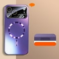 thumbnail image 2 of Compatible for iPhone 15 Magnetic Case with Glass Camera Lens Protector, Military-Grade Drop Protection Phone Cover for iPhone 15 Compatible with Mag-Safe Charging, Darkpurple, 2 of 7