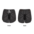thumbnail image 3 of Susaid Black Spider On Web 1 Print Women's High Waisted Running Shorts Quick Dry Athletic Gym Track Workout Shorts Zip Pocket-Medium, 3 of 7