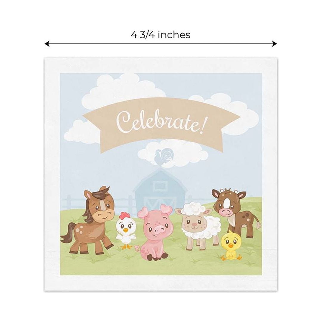 Canopy Street Barnyard Celebrate Beverage Napkins