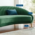 thumbnail image 5 of Tufted Sofa, Velvet, Green, Modern Contemporary Urban Design, Living Lounge Room Hotel Lobby Hospitality, 5 of 8