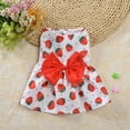 thumbnail image 5 of 1Pack Dog Dress Pet Sleeveless Dress Summer Cat Skirt Dog Bowknot Princess Sundress Fruits Flowers Printed Clothes for Small Medium Dogs Girls, 5 of 8