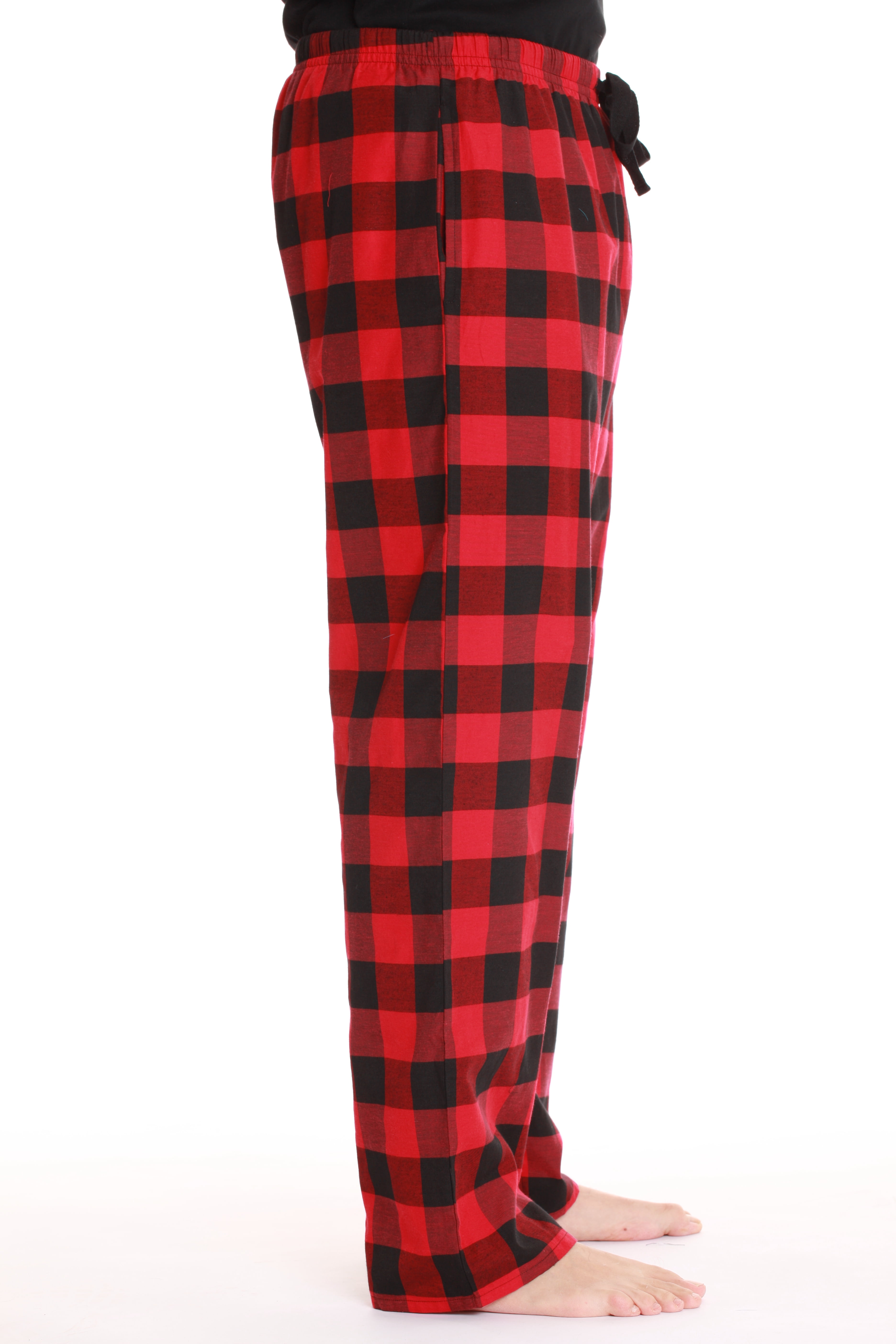 followme Mens Pajama Pants Pajamas for Men Black Red Buffalo