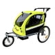 thumbnail image 1 of Booyah Strollers Double Child Baby Bike Bicycle Trailer, Jogger, Stroller with Suspension (Green), 1 of 5