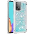 thumbnail image 3 of Compatible with Samsung Galaxy A52 5G Case Glitter Liquid Cute Clear Phone Case Floating Quicksand Shockproof Protective Bumper Silicone TPU Case for Samsung Galaxy A52 5G Star Blue YB, 3 of 12