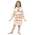 thumbnail image 6 of FORMRS Niños Bathrobe Unisex Hooded Robe Soft Plush Pajamas Sleepwear, Size 2-3T, Striped Crab, 6 of 7