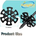 thumbnail image 2 of 6 Pcs Panier de Ski en Boue Amovible Panier Flocon de Neige pour Bâton de Randonnée, Accessoire de Remplacement de Panier de Ski en Boue Amovible pour Bâtons de Randonnée, 2 of 6