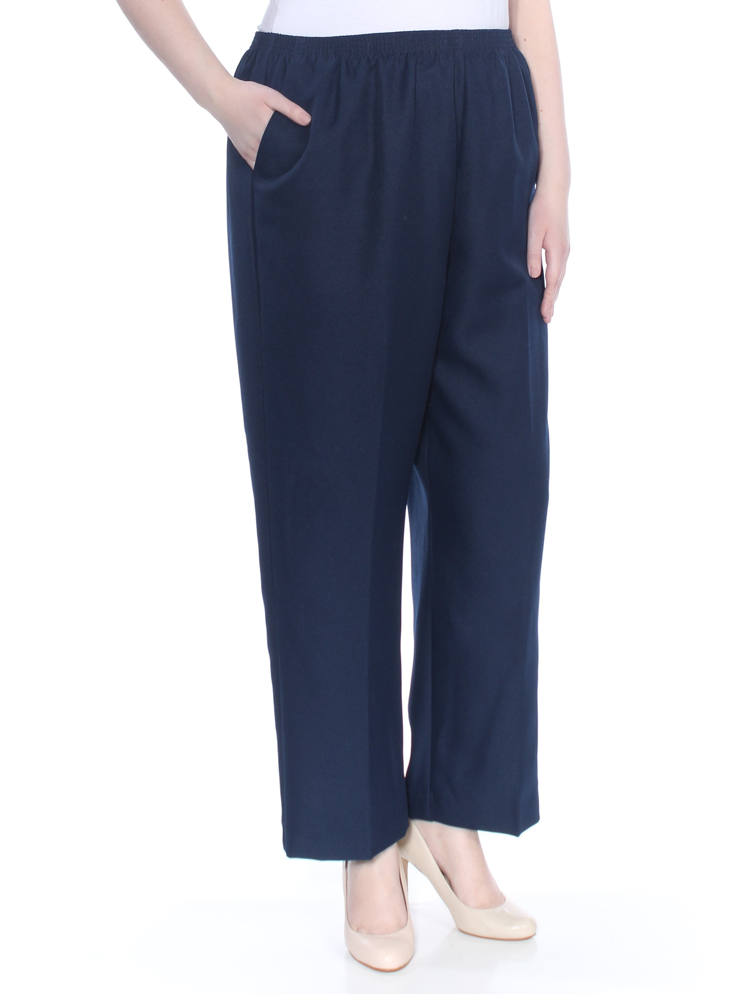 Alfred Dunner - ALFRED DUNNER Womens Navy Pants Plus Size: 20 - Walmart ...