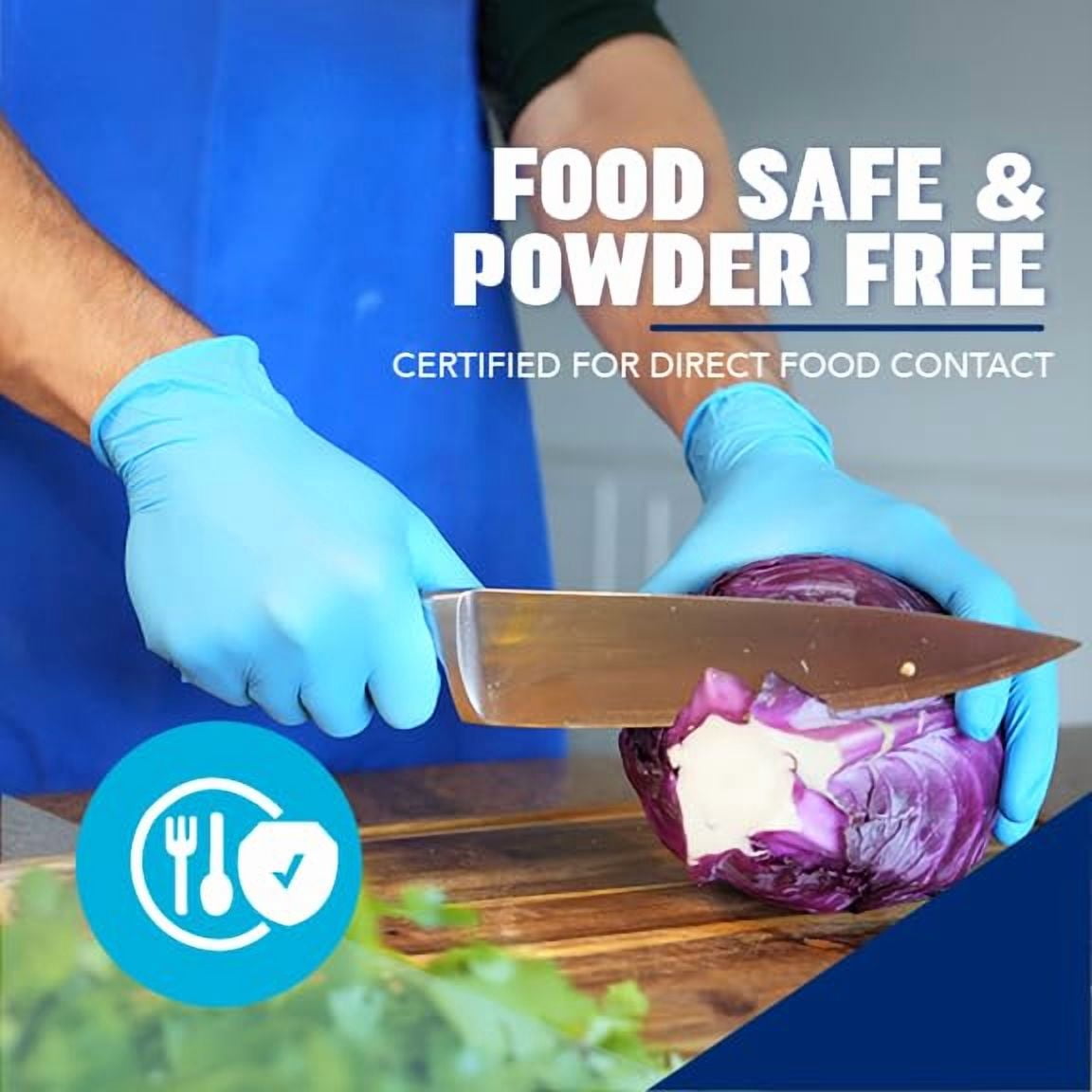 London Labs 5 Mil Disposable Nitrile Exam Gloves, Latex free & powder free Gloves for Medical & industrial use | Food Safe & Cleaning Gloves - 1000ct Sky blue small Gloves