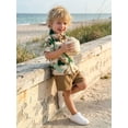 thumbnail image 6 of BemeyourBBs Toddler Baby Boy Hunting Clothes Summer Camouflage Outfit Camo Short Sleeve Butt Down Bowtie Shirts and Pockets Shorts 2 Piece Set, 6 of 8