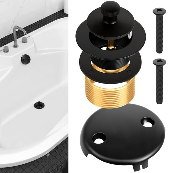 TMWEFUSC Bathtub Drain Stopper, Tub Drain Stopper, Sink Stopper,Us Standard Bathtub Rust Resistant Twist Tub Drain Replacement Easy to Install