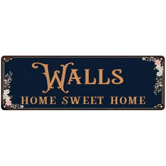 WALLS Home Sweet Home Victorian Look Gift 6x18 Metal Sign 206180046323