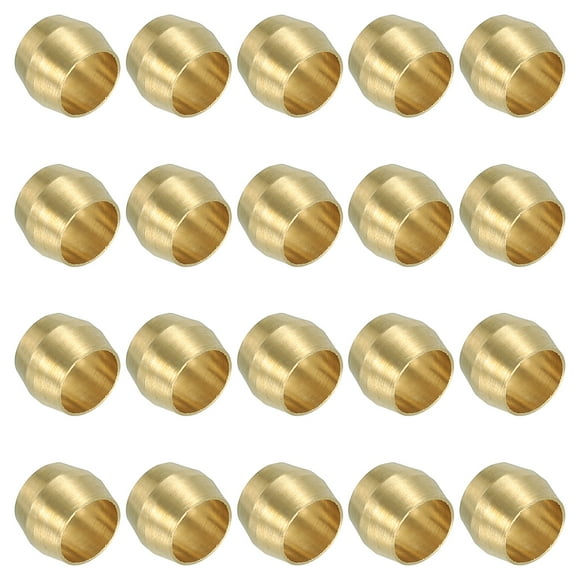 Uxcell Brass Compression Sleeve Ferrules, Brass Compression Fittings Brass Compression Assortment Kit 6mm 60