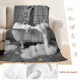 thumbnail image 5 of Hippo Blanket Soft Cozy Warm Throw Blanket for Couch, Plush Fuzzy Flannel Fleece Blankets for Sofa, Funny Animal Bathtub Abstract Art Grey Bed Blankets Lightweight Gifts for Women, 30"x40", 5 of 9