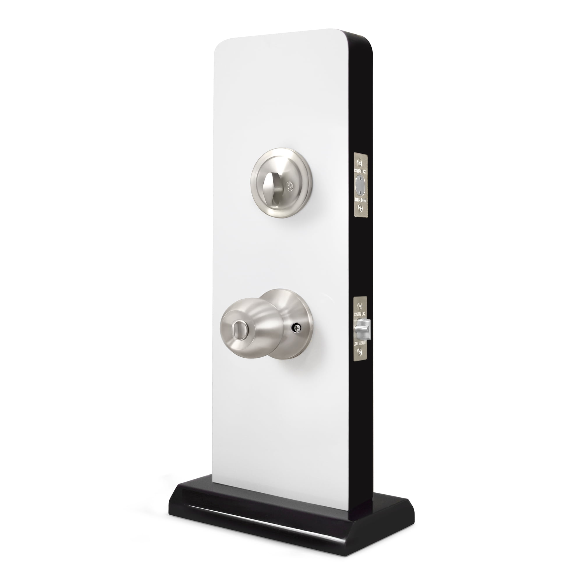 Premier Lock® Stainless Steel Entry Lock Set Door Knob & Deadbolt Keyed Alike KW1 Keyway. 6 Total Keys, Keyed Alike