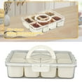 thumbnail image 3 of Divided Spice Storage Box, Sectioned Serving Platter Plastic Airtight  for Charcuterie Snack Fruit Candy, 3 of 8