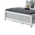 thumbnail image 4 of Benjara Lio Modern King Size Bed- LED- Mirror Trim- Silver Velvet, 4 of 5