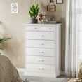 thumbnail image 6 of 7 Drawer Dresser Chest of Drawers for Bedroom,Large Tall Storage Cabinet for Living Room with “X” Steel Frame, White, 6 of 8
