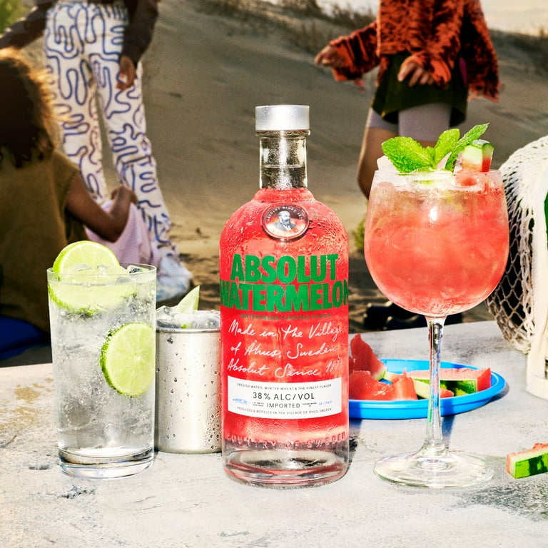 Absolut Watermelon Flavored Vodka, 750 ml Bottle, 38% ABV - Walmart.com