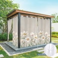 thumbnail image 6 of Outdoor Curtains for Patio Waterproof, White Floral Outdoor Privacy Panels Grommet, Spring Botanical Vintage Flower Leaf Plant Blackout Outside Curtains for Porch/Cabana 54"x84", 1 Panel, 6 of 8