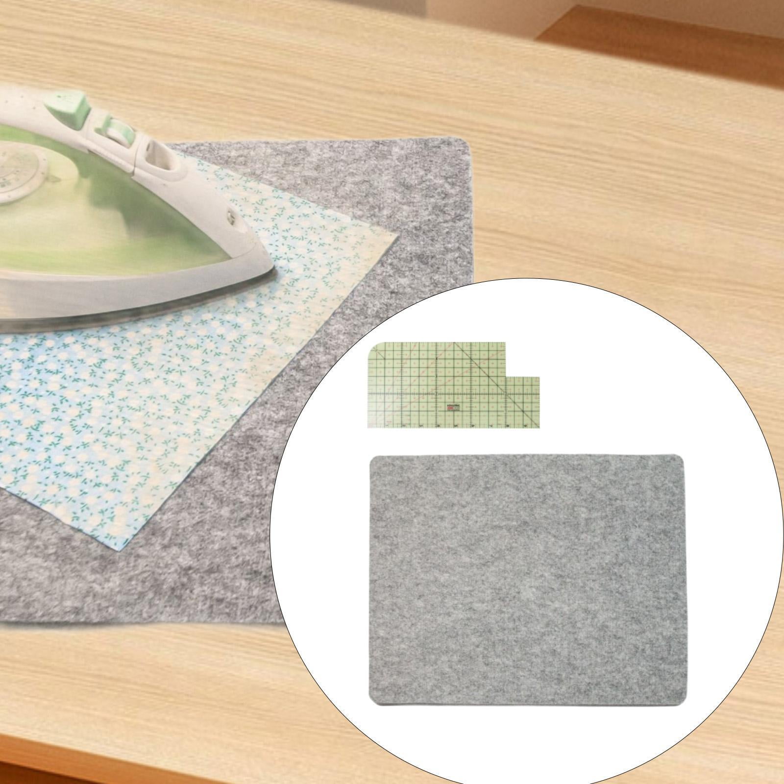 Fiocias Ironing Mat Felt Iron Board Mat Hot Ironing Ruler for Ironing Station Countertop Set B