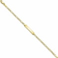 thumbnail image 2 of 10K Yellow Gold Semi-Solid Figaro Link Id Bracelet (6 X 4.4) Made In United States 10dcid134-6, 2 of 5