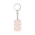 thumbnail image 2 of Uemuo Queen For Rabbit Pattern Rectangular Metal Keychain - Durable, Stylish, and Personalized Key Ring for Men and Women,Engraved Keychain,Gift Slim Sturdy Keychain, 2 of 7