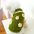 thumbnail image 4 of Dog Sweaters for Small Dogs Girl Daisy Style Plush Round Neck Flowers Sweater Autumn Winter Warm Puppy Girl Fleece Sweater for Small Medium Dogs, 4 of 8