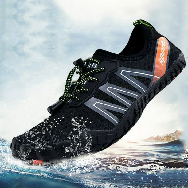 Zapatos Acuaticos Aquashoes Aqua Shoes Diseño de orificio de drenaje de playa transpirable para hombres y mujeres (39 ) Negro Likrtyny Tenis De Mujer Tenis De Hombre