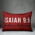 thumbnail image 3 of Creative Products Isaiah 9:6 14x20 Spun Poly Pillow, 3 of 3