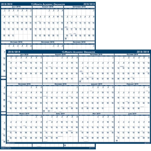 dispersion witness I eat breakfast House of Doolittle Academic July-June Wall Calendar Yes - Monthly - 1 Year  - July 2019 till June 2020 - 18" x 24" - Wall Mountable - Blue, White -  Paper - Erasable, Laminated, Write on/Wipe off, Remin - Walmart.com