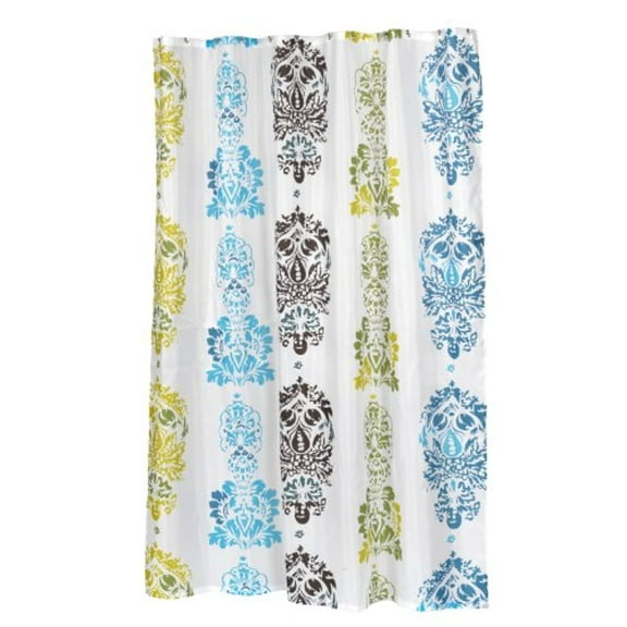 Carnation Home Fashions Extra Long Olivia Fabric Shower Curtain