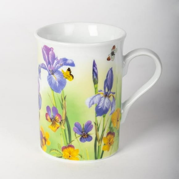 Set of 2 Porcelain Irises Mug