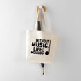thumbnail image 5 of CafePress - Without Music Life Would Be Flat Tote Bag - Unisex Canvas Tote Bag, Beige, 1-Piece, 5 of 7