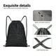 thumbnail image 4 of Fotbe Black Glitter Bolsa Mochila con Cordón Estampada, Bolsa de Gimnasio Deportiva, Bolsa Cinch, Bolsa con Cordón para Hombres y Mujeres-Medium, 4 of 6
