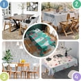 thumbnail image 6 of Great Pyrenees Dog and Pioneer Flower Rectangle Tablecloth 60"x102",Waterproof Polyester Rectangle Table Cloth, Wipeable Spillproof Polyester Tablecloth for Dining, Camping, Indoor and Outdoor, 6 of 6