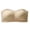 Beige, variant on Women's Solid Color Strapless Bra Enhanced Bust Appearance Non Thin Bandeau Push Up Bra Maternity Bra Padded, Size M